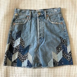 Citizens of Humanity Astrid calico blue mini skirt 25
